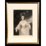 Vernet Carter after Sir Joshua Reynolds - mezzotint portrait of Lady Elizabeth Compton (as per