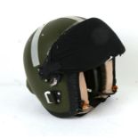 A Royal Air Force Alpha Mk.10 Flying Helmet with both visors under their protective cover,