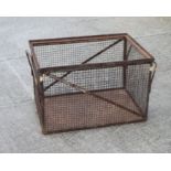 An industrial metal and mesh cage, 79cms (39ins) wide.Condition Reportrusty but no major damage