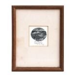 D Sander - A Thought for Henry - limited edition 4/20 miniature etching, framed & glazed, 6.5cms