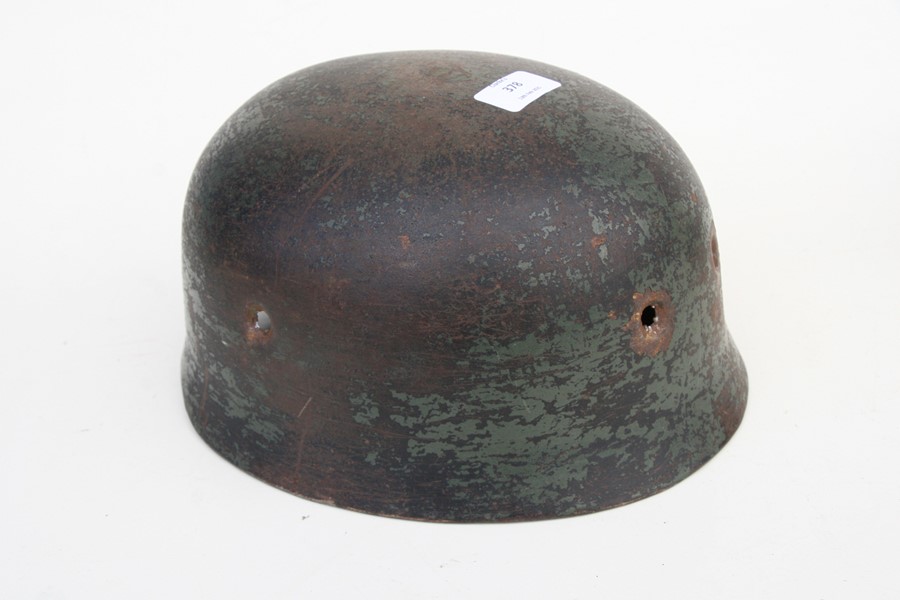 A WWII German Fallschirmjager (Paratrooper) steel helmet shell, together with a later separate - Image 6 of 6