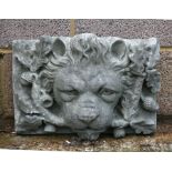 A concrete lion fountain head, 44cms (17.25ins) wide.Condition ReportSome minor scratches to his