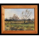 M T Walton (modern British) - Landscape Scene - signed & dated '58, oil on board, framed, 40 by