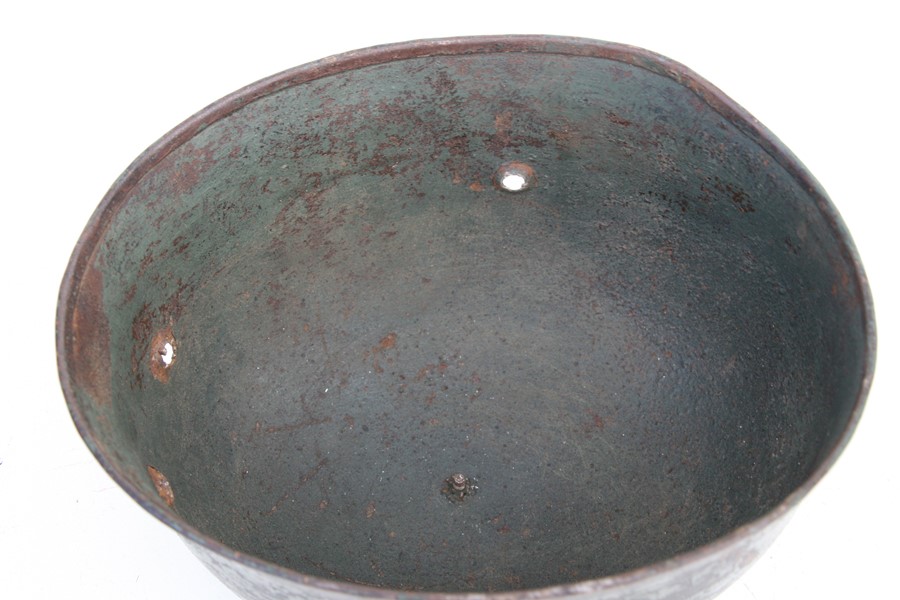 A WWII German Fallschirmjager (Paratrooper) steel helmet shell, together with a later separate - Image 4 of 6