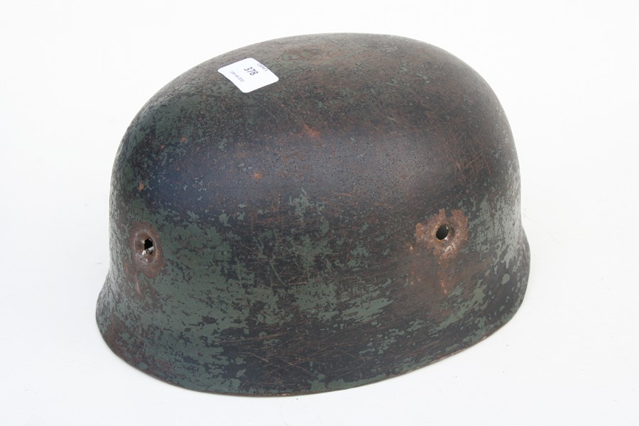 A WWII German Fallschirmjager (Paratrooper) steel helmet shell, together with a later separate - Image 3 of 6