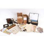 A quantity of assorted WWI & WWII ephemera and items to include cased binoculars, 1914-18 trench