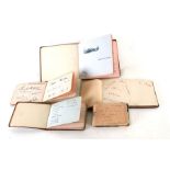 Five assorted Autograph books mainly signed and dated during the Second World WarCondition