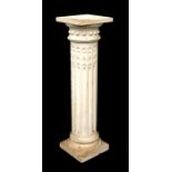 A cast plaster Corinthian column, 87cms (34ins) high.