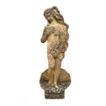 A reconstituted stone statue in the form of Venus, 85cms (33ins) high.Condition ReportGood overall