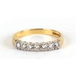 An 18ct gold diamond half eternity ring, approx UK size 'M', weight 2.9g.Condition Reportclear