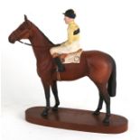 A Beswick Connoisseur Horses Series - Arkell Pat Taaffe Up, model number 2084, bay, matt, mounted on