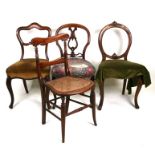 Four Victorian occasional chairs