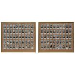 Wills Cigarette cards depicting musical celebrities, series one and two, both framed and glazed (