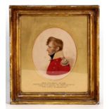 A late 18th century oval bust portrait miniature - Major John Werge - 38th Foot Gazette II, 17th Lt.