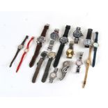 A quantity of ladies and gentlemen's fashion wrist watches to include Seiko, Timex and Accurist.