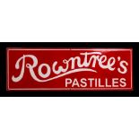 An enamel advertising sign 'Rowntree's Pastels', 30 by 92cms (12 by 36ins).Condition ReportThis