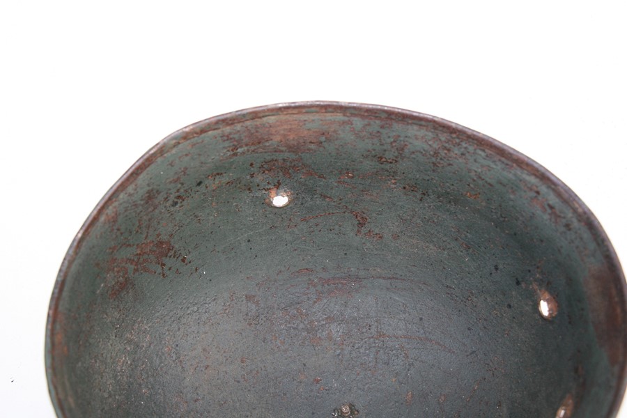 A WWII German Fallschirmjager (Paratrooper) steel helmet shell, together with a later separate - Image 5 of 6