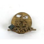A WW1 (T RE WESSEX) Wessex Territorials Royal Engineers brass shoulder title with lugs and backing