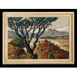 Bruno di Sopra (20th century Italian) - Lake Victoria, near Kisomo - oil on board, signed lower