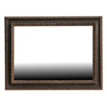 A Victorian style rectangular gesso and painted wall mirror. 95 by 72cm ( 37.5 by 28.5 ins)