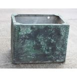 A rectangular galvanised water tank or planter, 67cms (26ins) wide.Condition Reportnumerous rusted