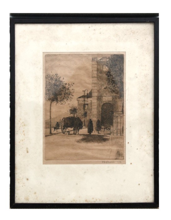 A Goodson - Continental Street Scene - limited edition etching, signed and numbered 1/80 in pencil