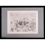 Lin Jammet (1958-2017) - The Battle of Hastings - proof engraving, signed and dated '1967 in