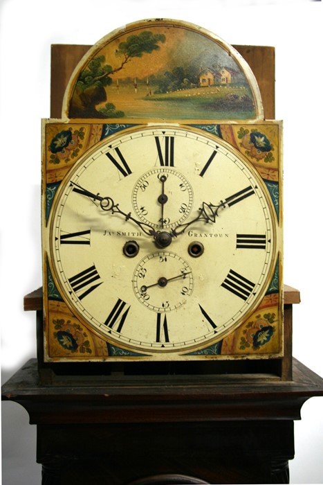 A 19th century longcase clock, the arched painted 12inch dial with Roman numerals and subsidiary - Image 2 of 4