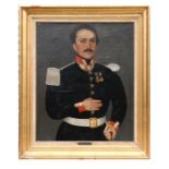 A 19th century style portrait of Mr Augustin Des Vernois (1787-1859), oil on canvas, framed, 48 by