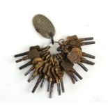 A large quantity of pocket watch keys.