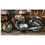 A 1957 BSA A7 Golden Flash, registration number MTL 969, frame number FA74288, engine number