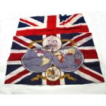 A 1937 King George VI British made printed cotton Coronation Flag 88cms (34.5ins) by 59cms (23.