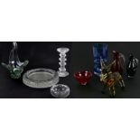 A quantity of Art glass to include an Orrefors footed bowl, 11cms (4.5ins) diameter; together with a
