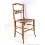 A 19th century simulated bamboo painted side chair with cane seat.Condition ReportJoints a little