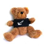 A modern Steiff teddy bear wearing a nautical jumper, 25cms (10ins) high.