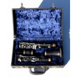 A French Selmer clarinet, cased.