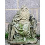 A composite stone garden figure (a/f).