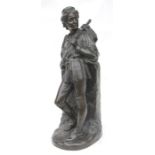 Charles Bell Birch ARA (1832-1893) a bronze study of Dick Whittington, signed 'C B Birch SC.1873',