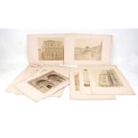 Ponti Studio, Venice - a set of eight (plus one other) late 19th century large albumen sepia type