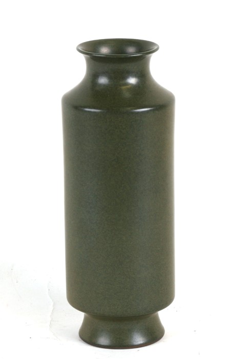 A Chinese tea dust glaze vase of cylindrical form, 25.5ins (10ins) high.Condition ReportGood overall