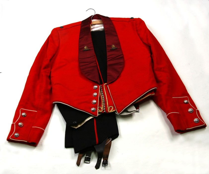 A Majors mess dress uniform by Gieves, consisting of Jacket, Waistcoat & Trousers to the Duke of