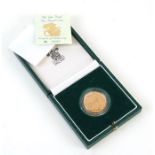 A Royal Mint 1988 gold proof £2.00 coin with Certificate of Authenticity, numbered 00901.Condition