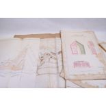 A quantity of Victorian hand coloured military fortification plans - Polyconal System.