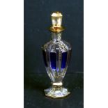 Attributed to Moser, a late 19th / early 20th century gilded Bohemian perfume / scent bottle, the