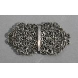 A Victorian silver nurses buckle by Synyer & Beddoes, Birmingham 1886, weight 70g. 12cm wide.