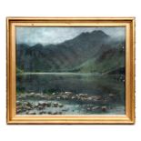 Albert S Hicks - Haystacks Buttermere - oil on canvas, signed & dated lower right, framed, 48 by