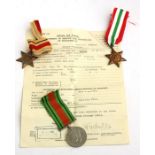 A WW2 Royal Air Force medal group including the Italy Star together with his Certificate of