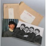 An original photograph of the Beatles, bears the signatures of the band (the authenticity of the