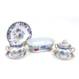 A pair of Masons Ironstone soup tureens and covers on stands, 18cms (7ins) diameter; together with a