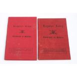 A father & son Regular Army Certificate of Service books. The father 7581556 Thomas George Cobb